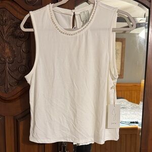 Joie Cream Sleeveless Tank Top